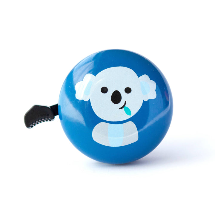 Blue bike bell with cute koala face, perfect for kids&