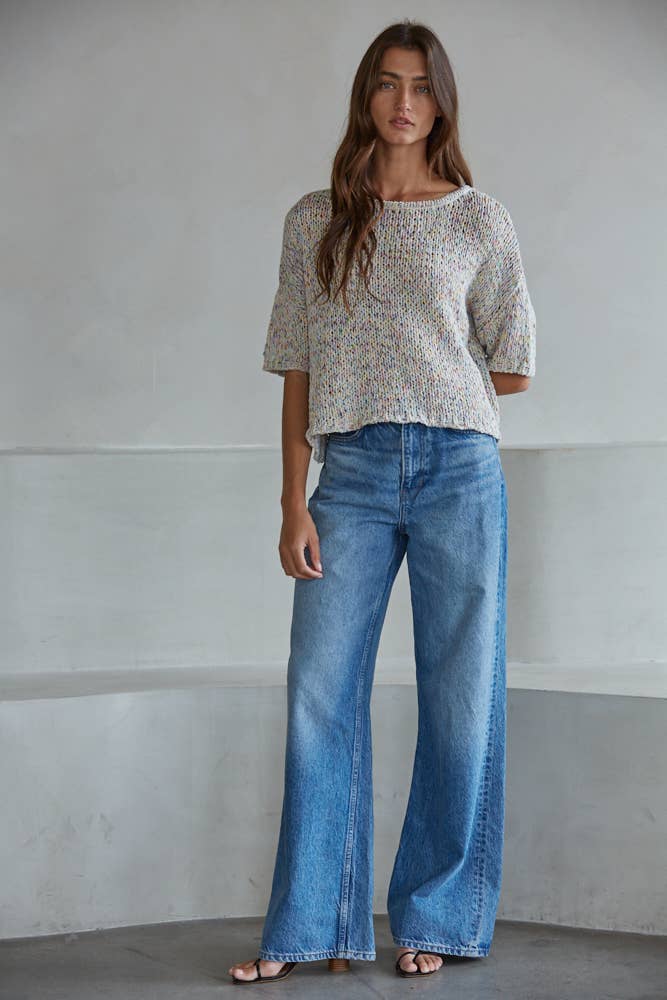 W2383 | Knit Sweater Cotton Polyester Acrylic Top