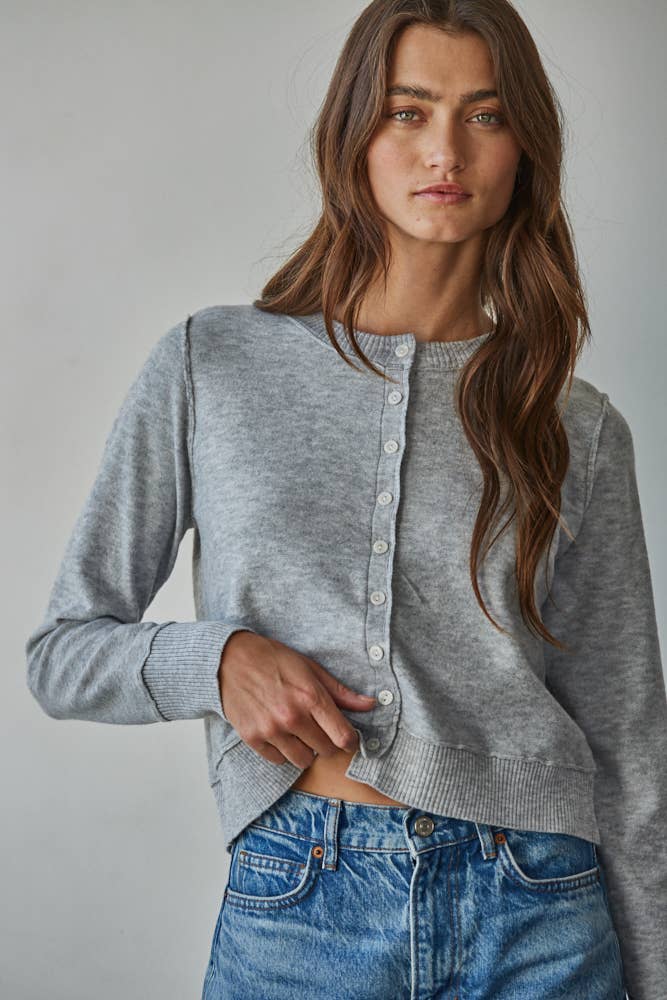 W2535 | Knit Sweater Polyester Acrylic Nylon Cardigan