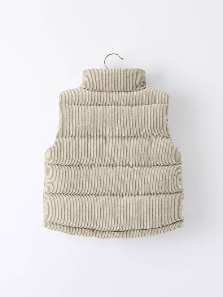 Baby Girl Stripe Down Vest – Warm &amp; Stylish