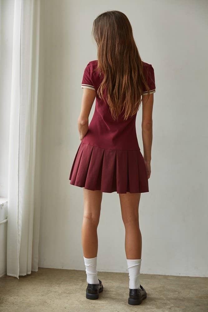 By Together L8702 | Woven Cotton Pleated Mini Shirt Dress