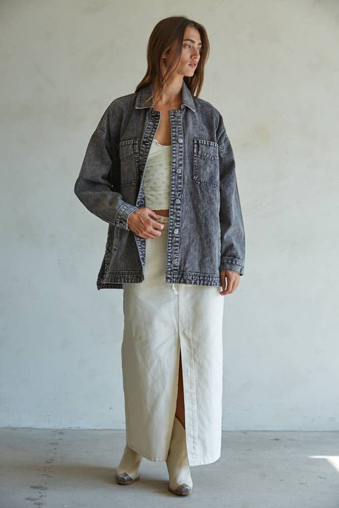 BD315 | Woven 100% Cotton Washed Denim Jacket