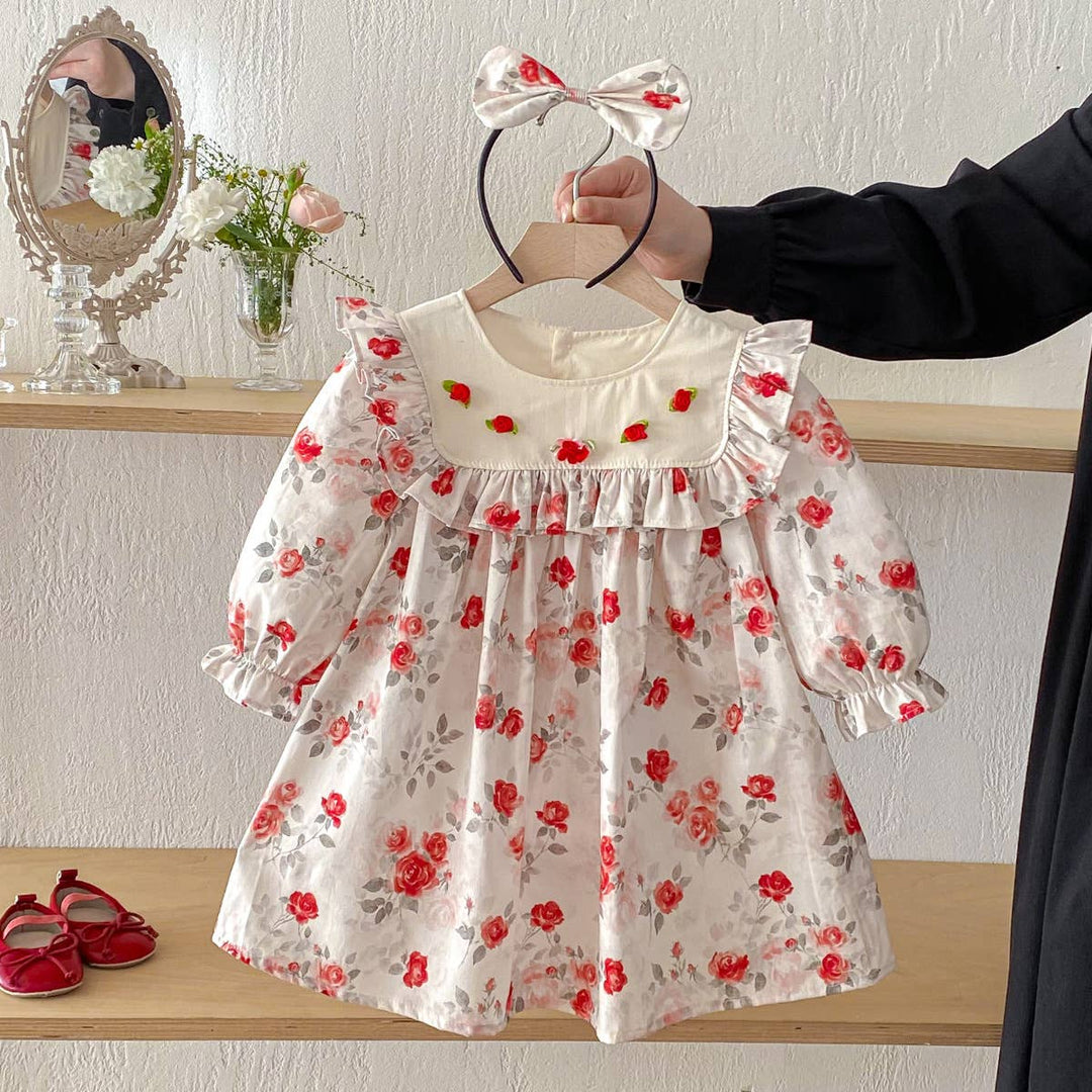 Floral Lace Baby Romper &amp; Dress Outfit