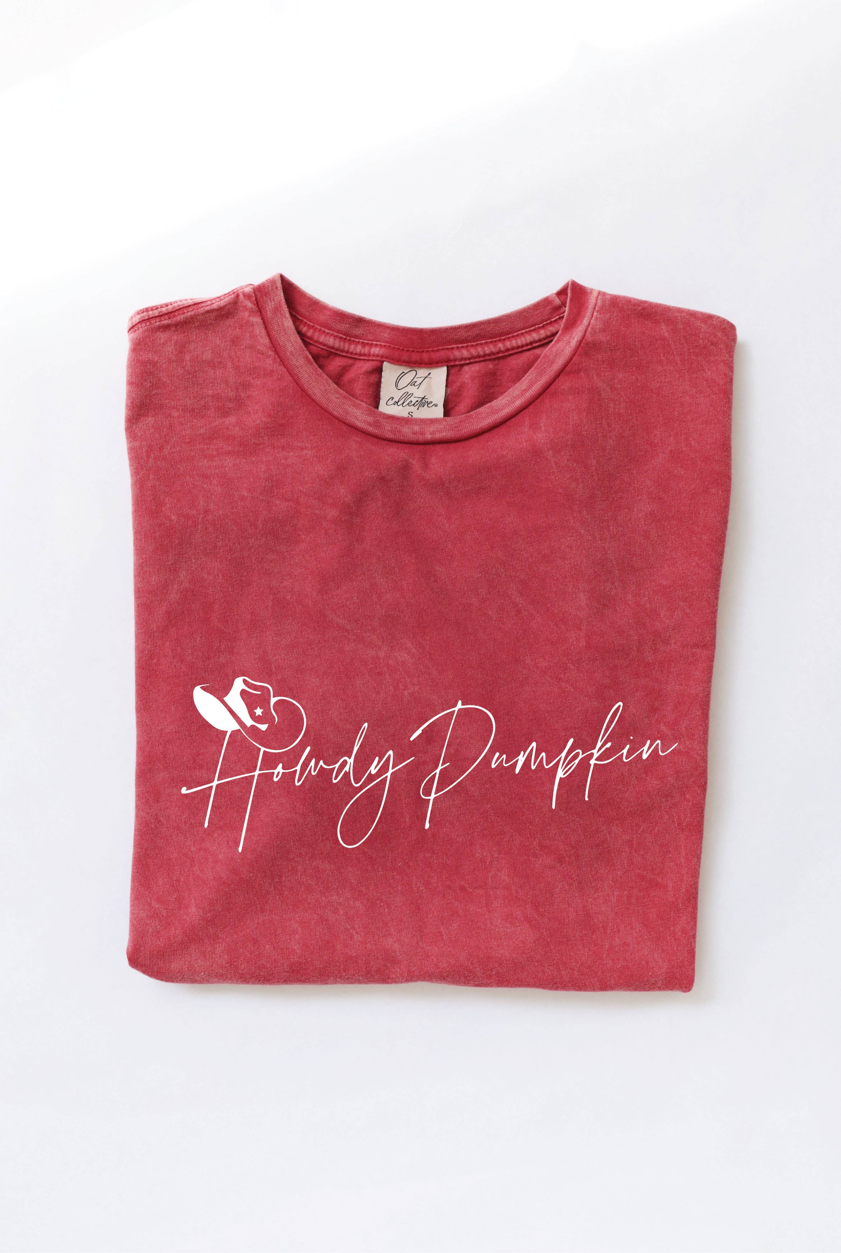 HOWDY PUMPKIN Mineral Washed Graphic Top