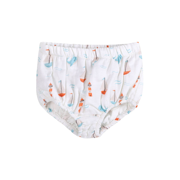 Sailboat Baby Dress + Bloomer (Organic Muslin)