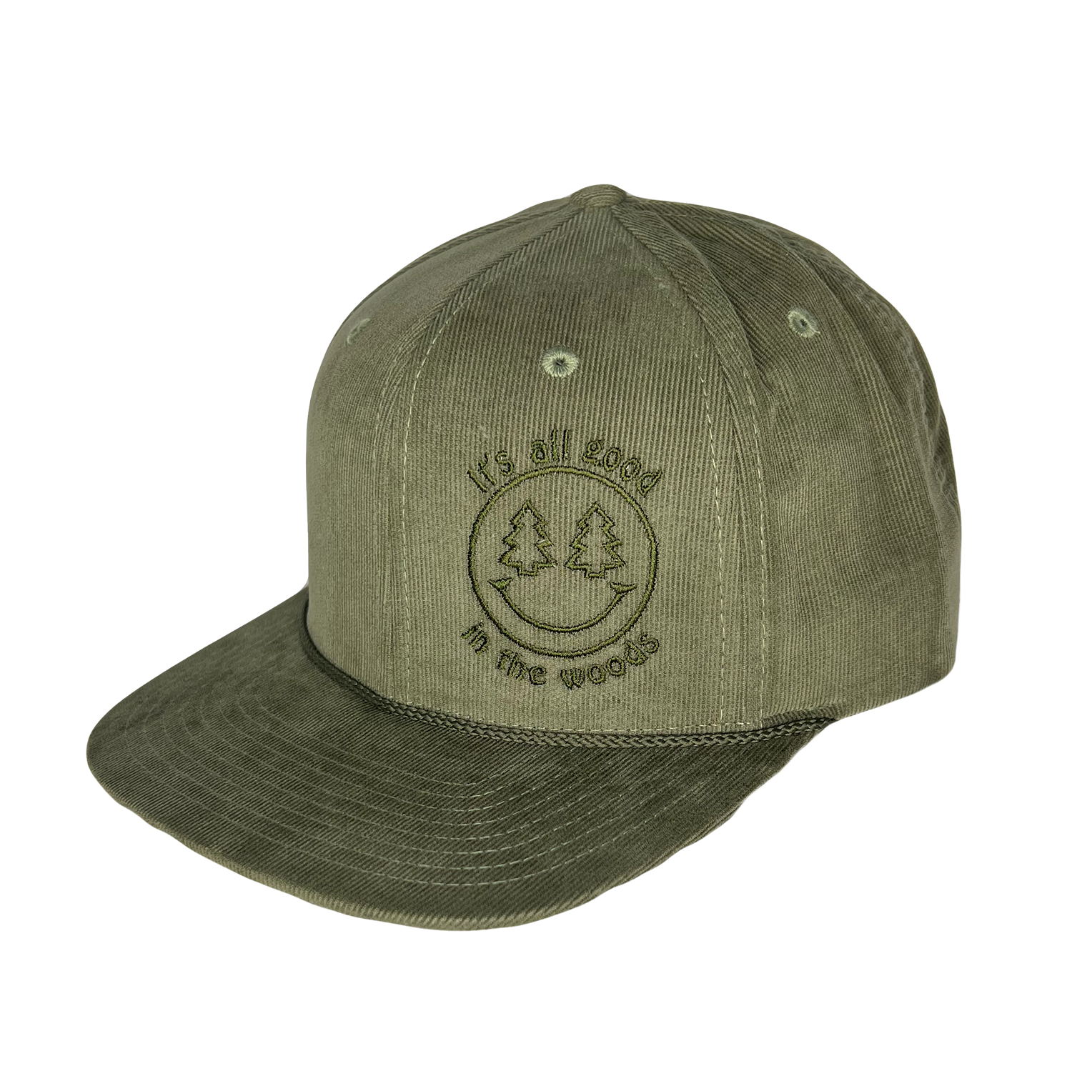 Tree Smile - Corduroy Curved Bill Trucker Cap