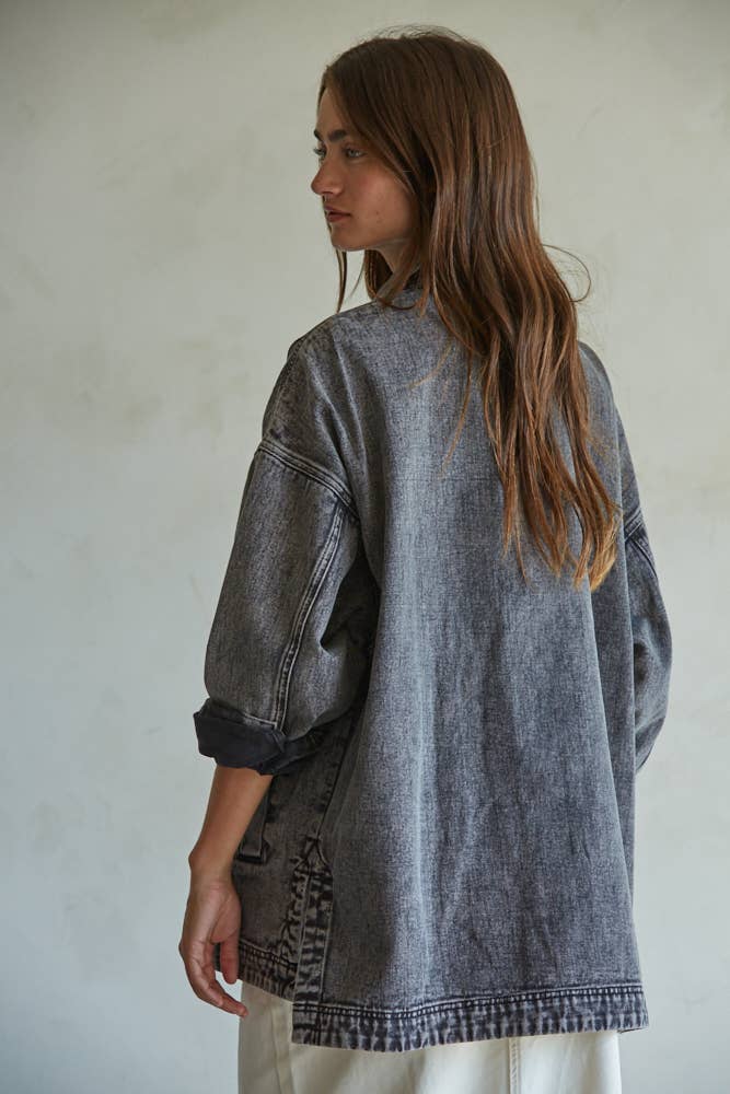 BD315 | Woven 100% Cotton Washed Denim Jacket