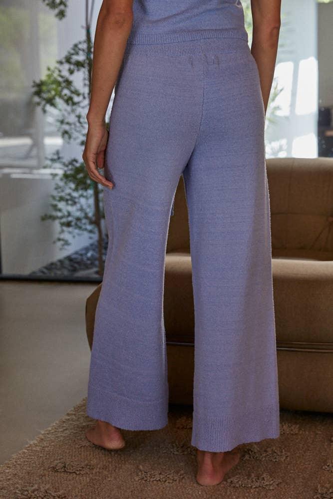 W1634 | Knit Sweater Cotton Nylon Polyester Wide Leg Pants