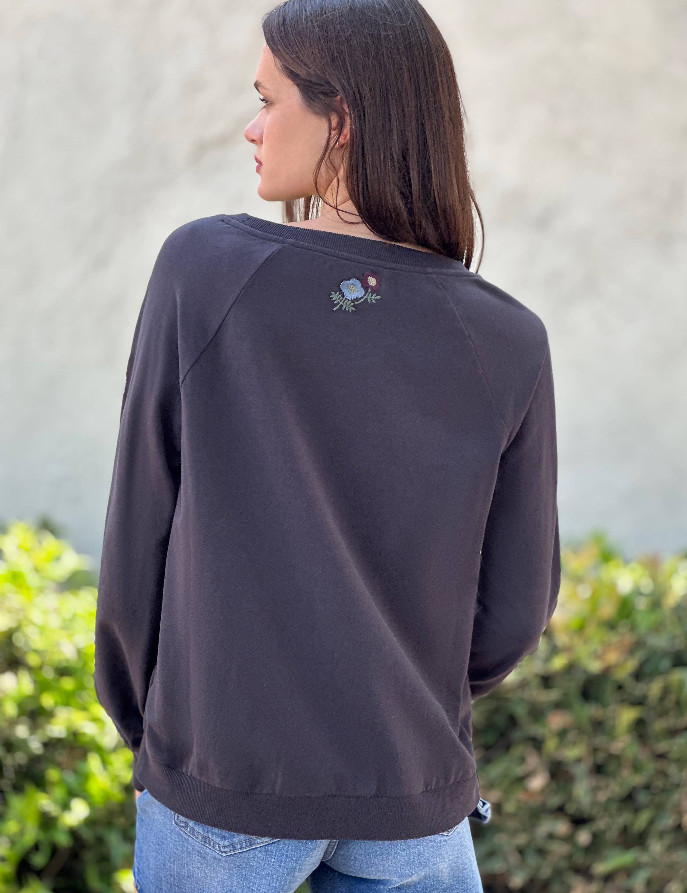 Wild Floral Embroidered Sweatshirt