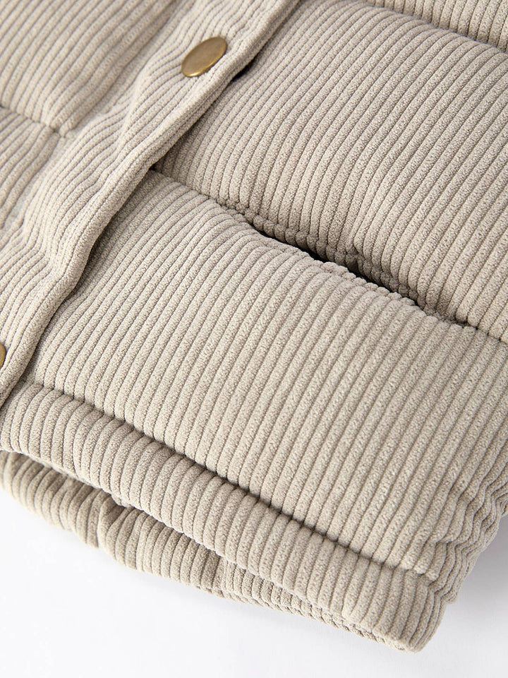 Baby Girl Stripe Down Vest – Warm &amp; Stylish