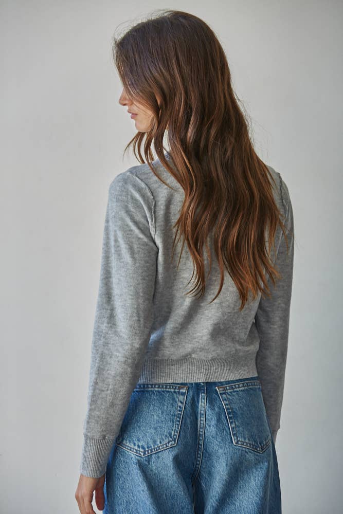 W2535 | Knit Sweater Polyester Acrylic Nylon Cardigan