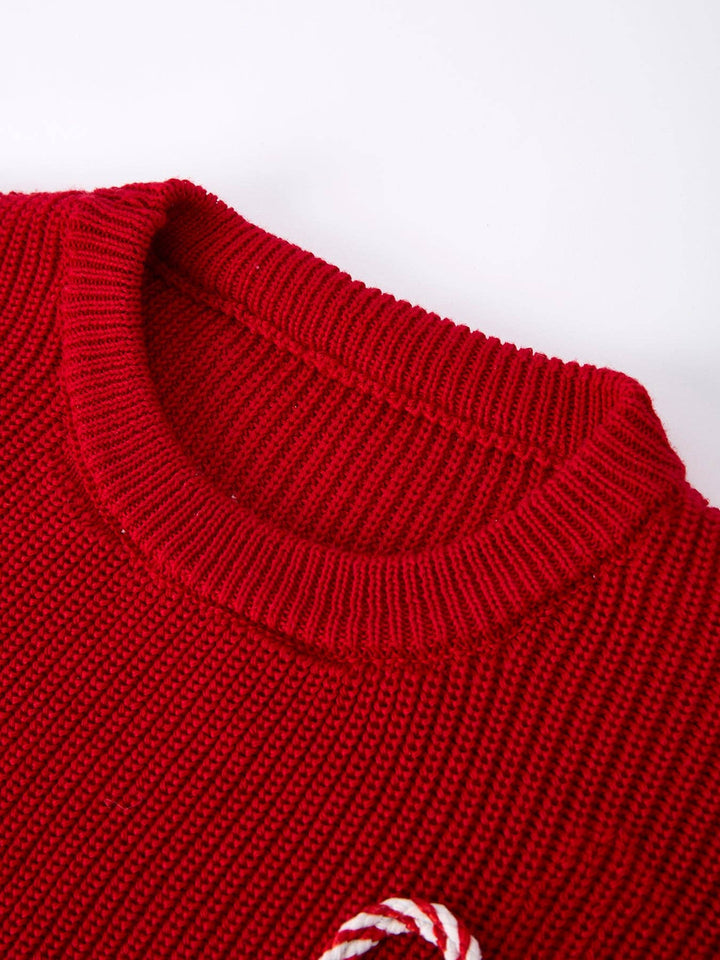 Mom and Me Winter Christmas Red "merry" Pullover Sweater