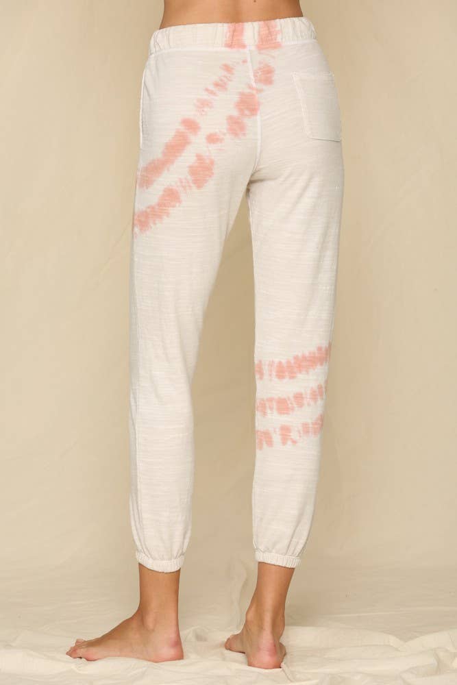 BP707 | Knit Elastic Waist with Strap Tie Dyed Jogger Pants