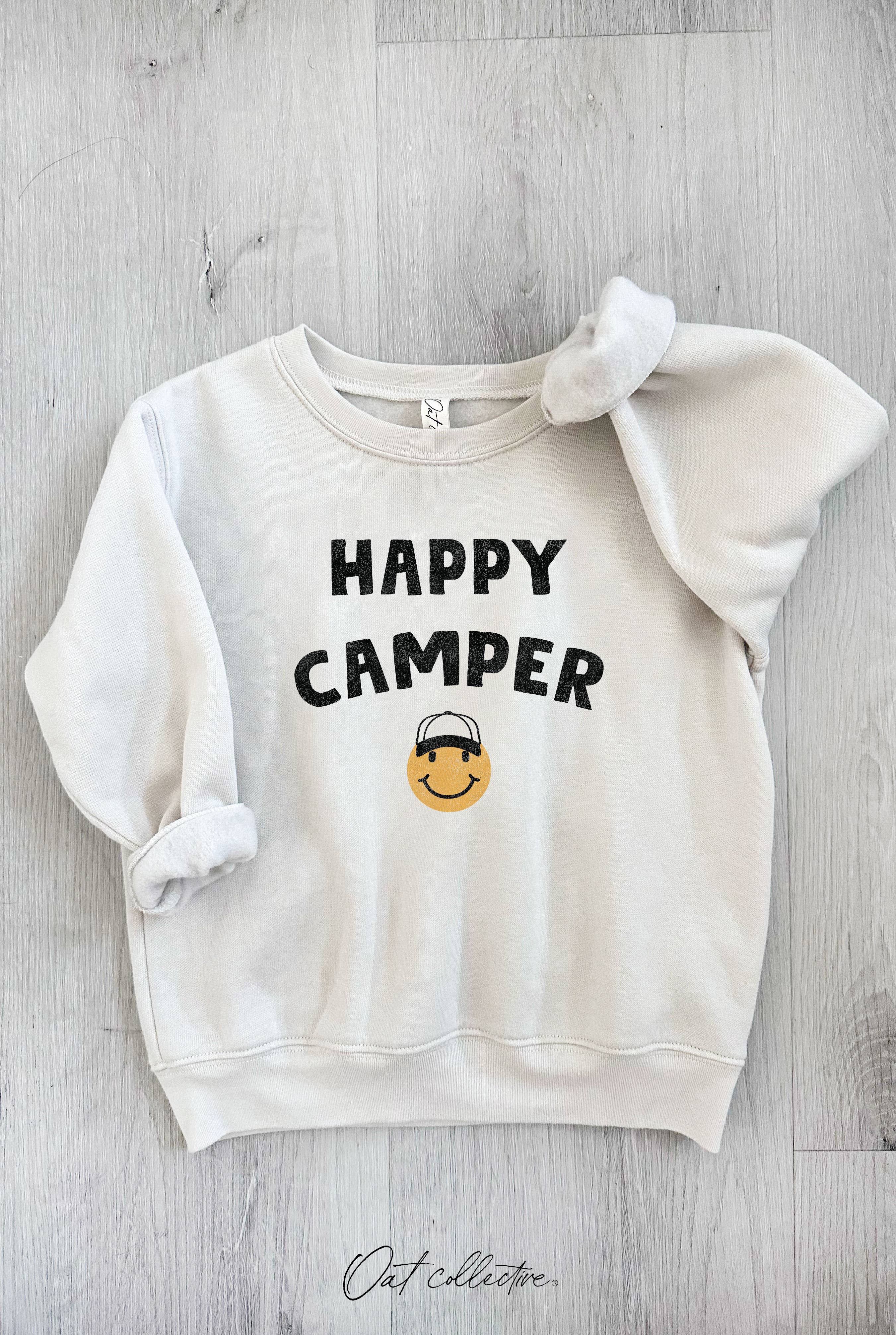 HAPPY CAMPER Toddler Unisex Graphic Sweatshirt