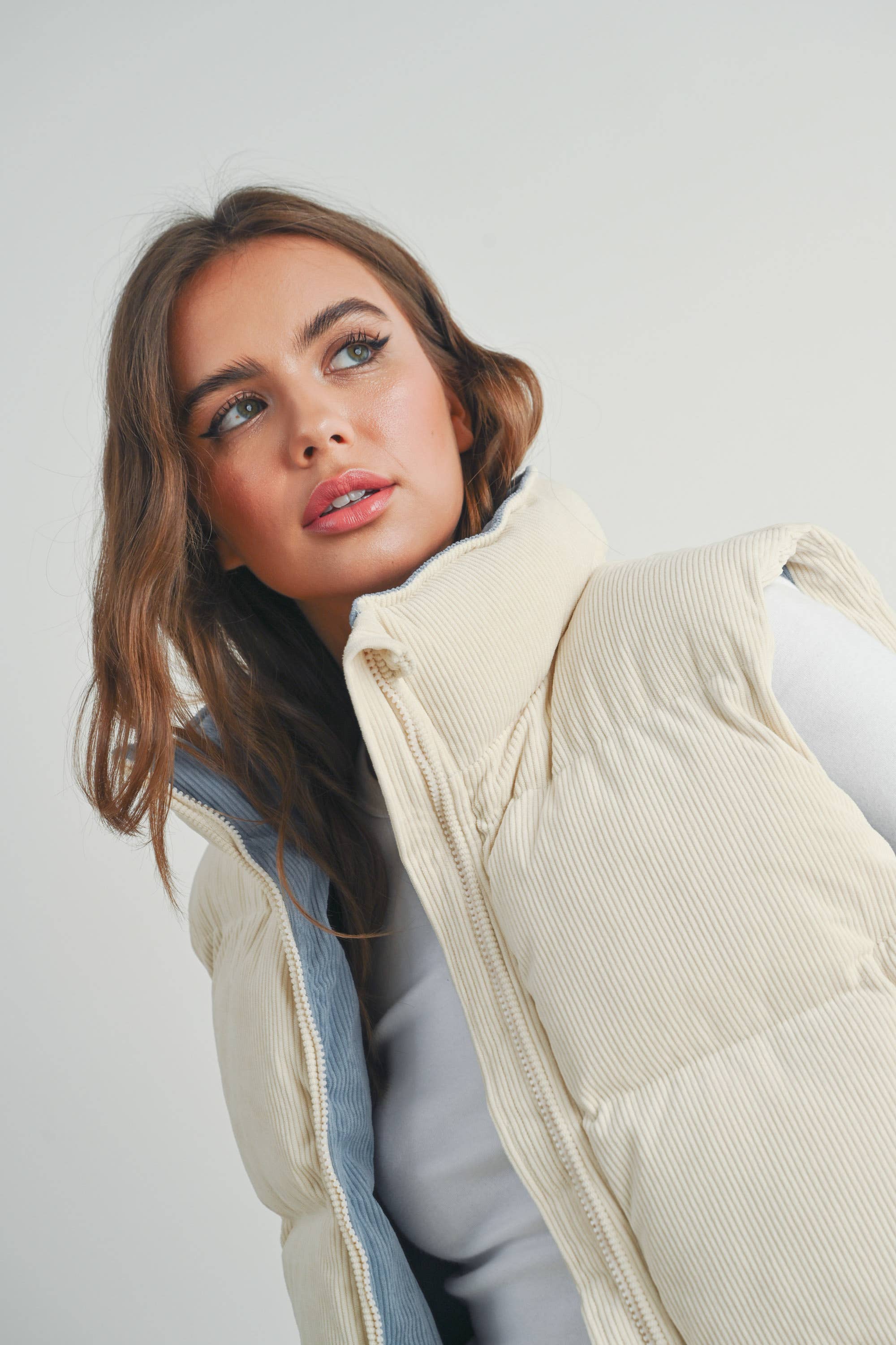 FALL ADOREME CORDUROY PUFFER VEST - BMJ7242