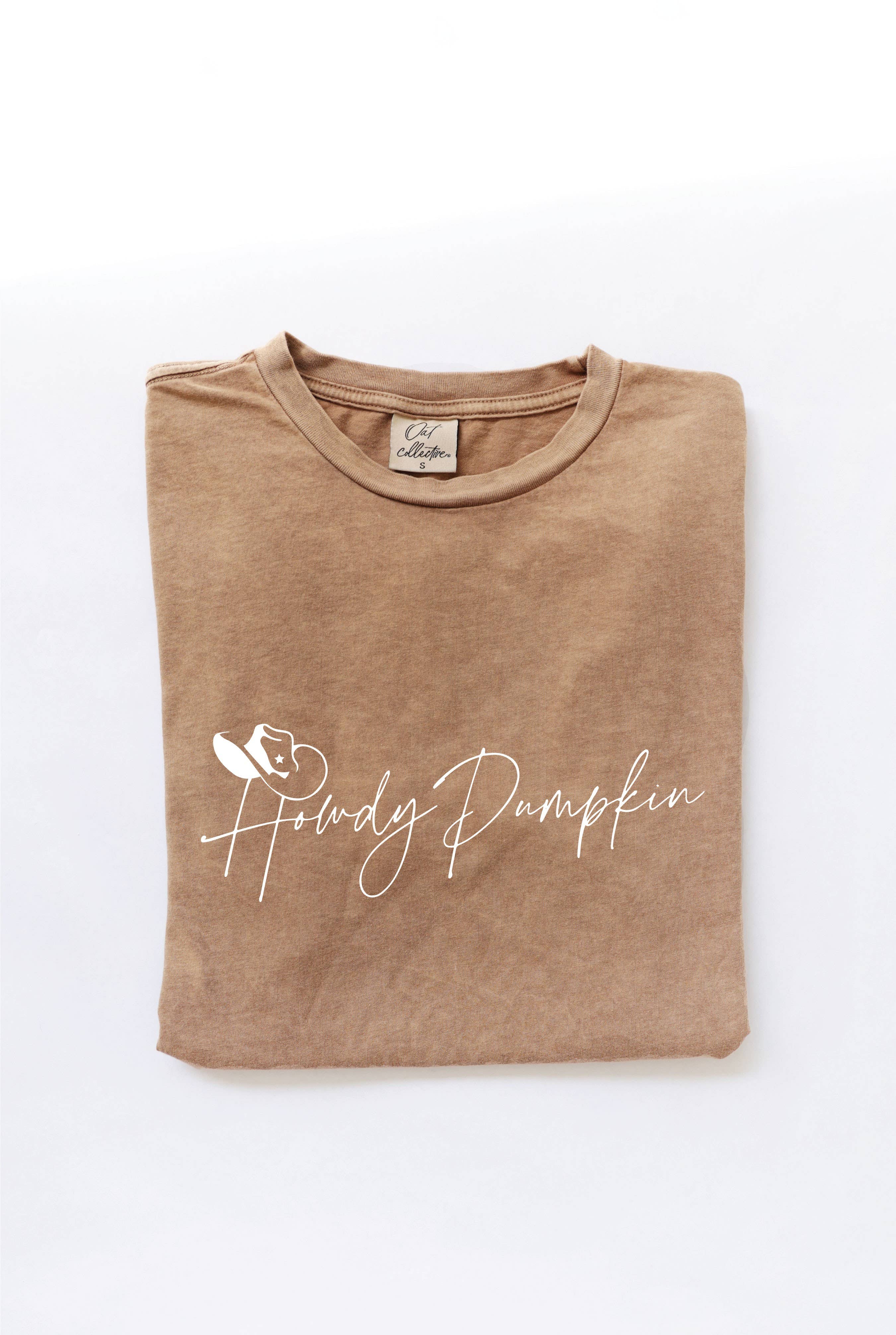 HOWDY PUMPKIN Mineral Washed Graphic Top