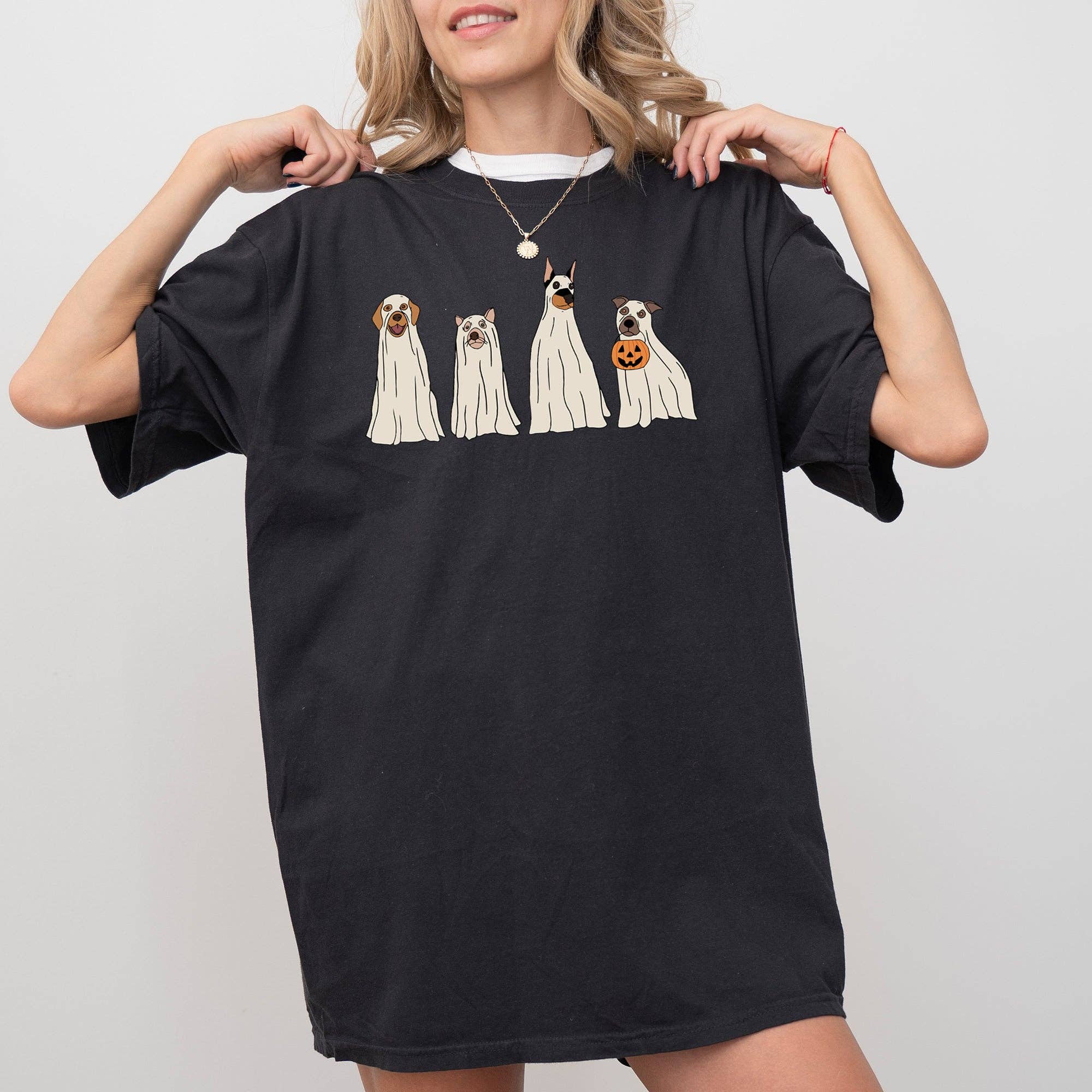 Spooky Ghost Dogs, Bathroom, Funny, Witch, Halloween T-Shirt