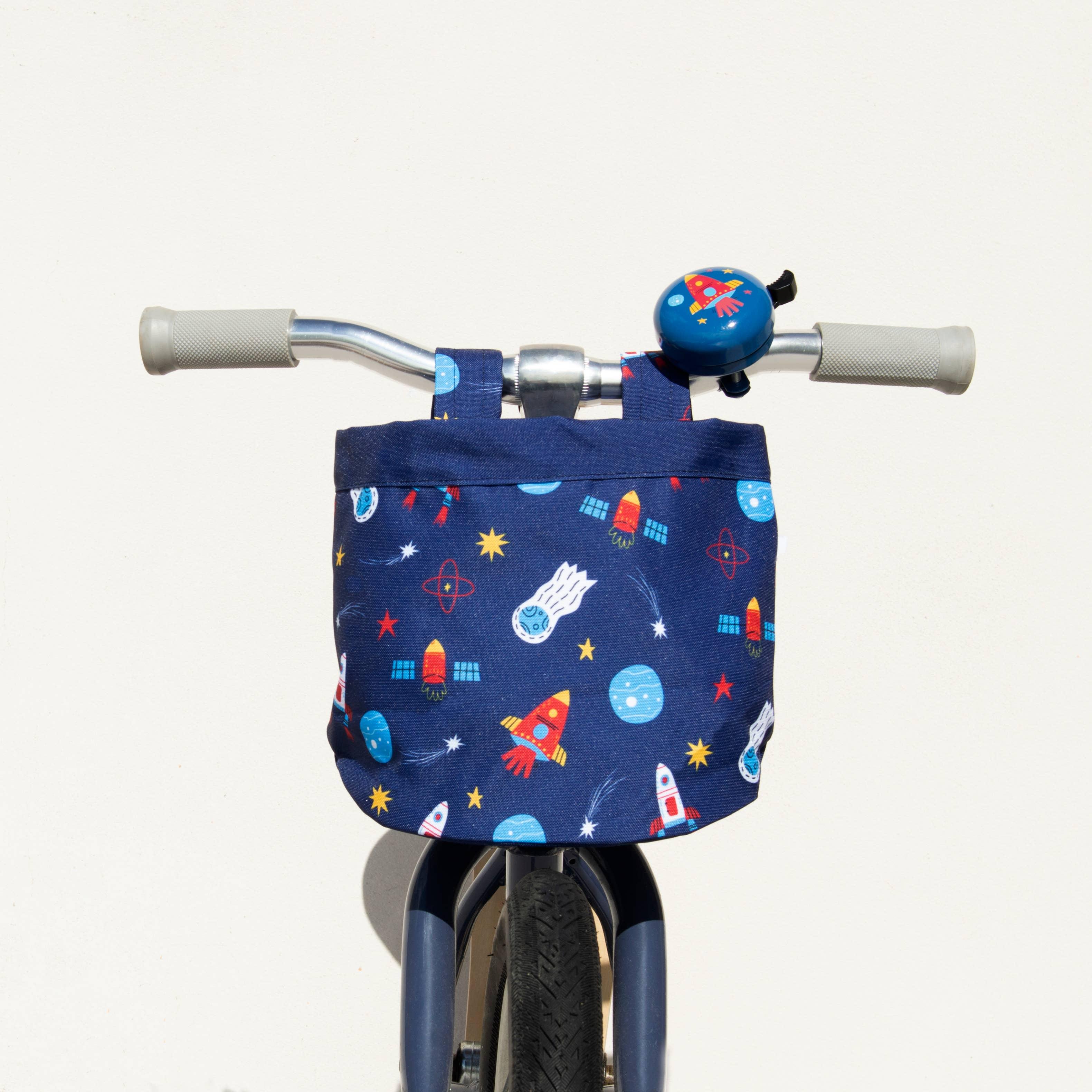 Rocketship Bike & Scooter Front Canvas Basket