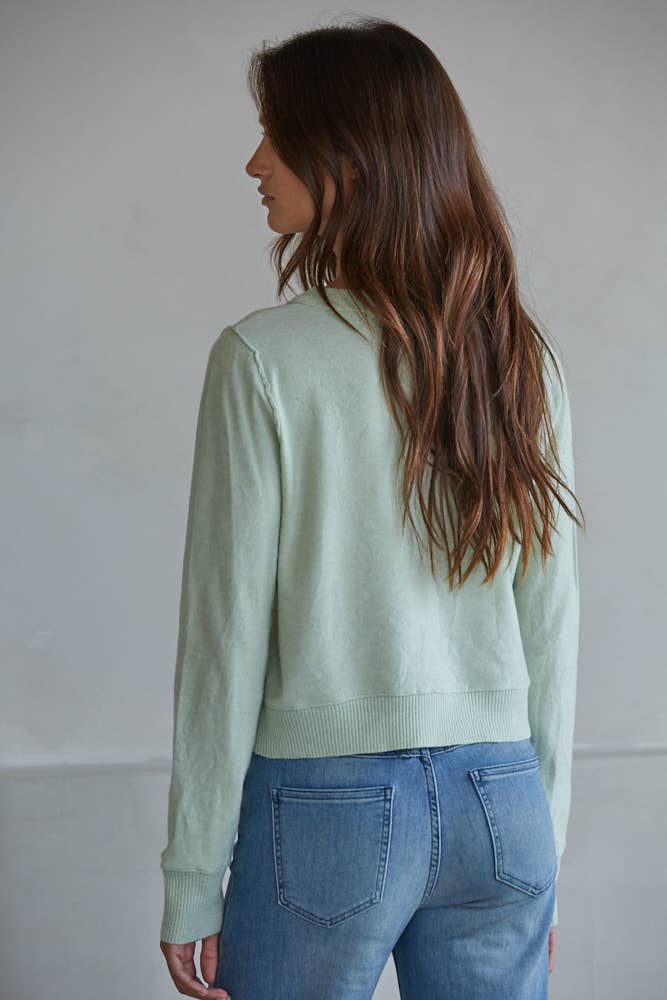 W2535 | Knit Sweater Polyester Acrylic Nylon Cardigan