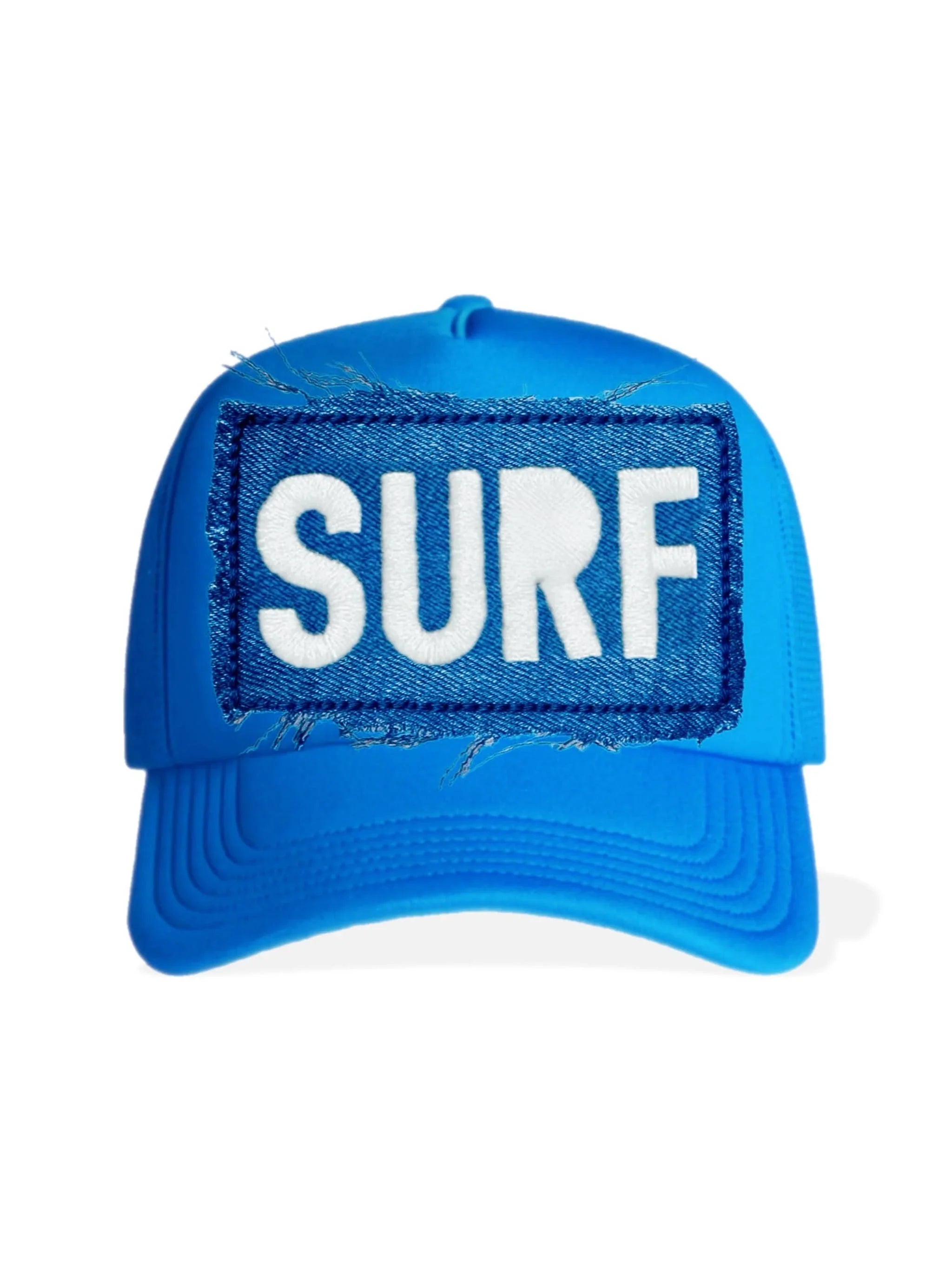 Denim Surf Patch Embroidered Trucker Hat