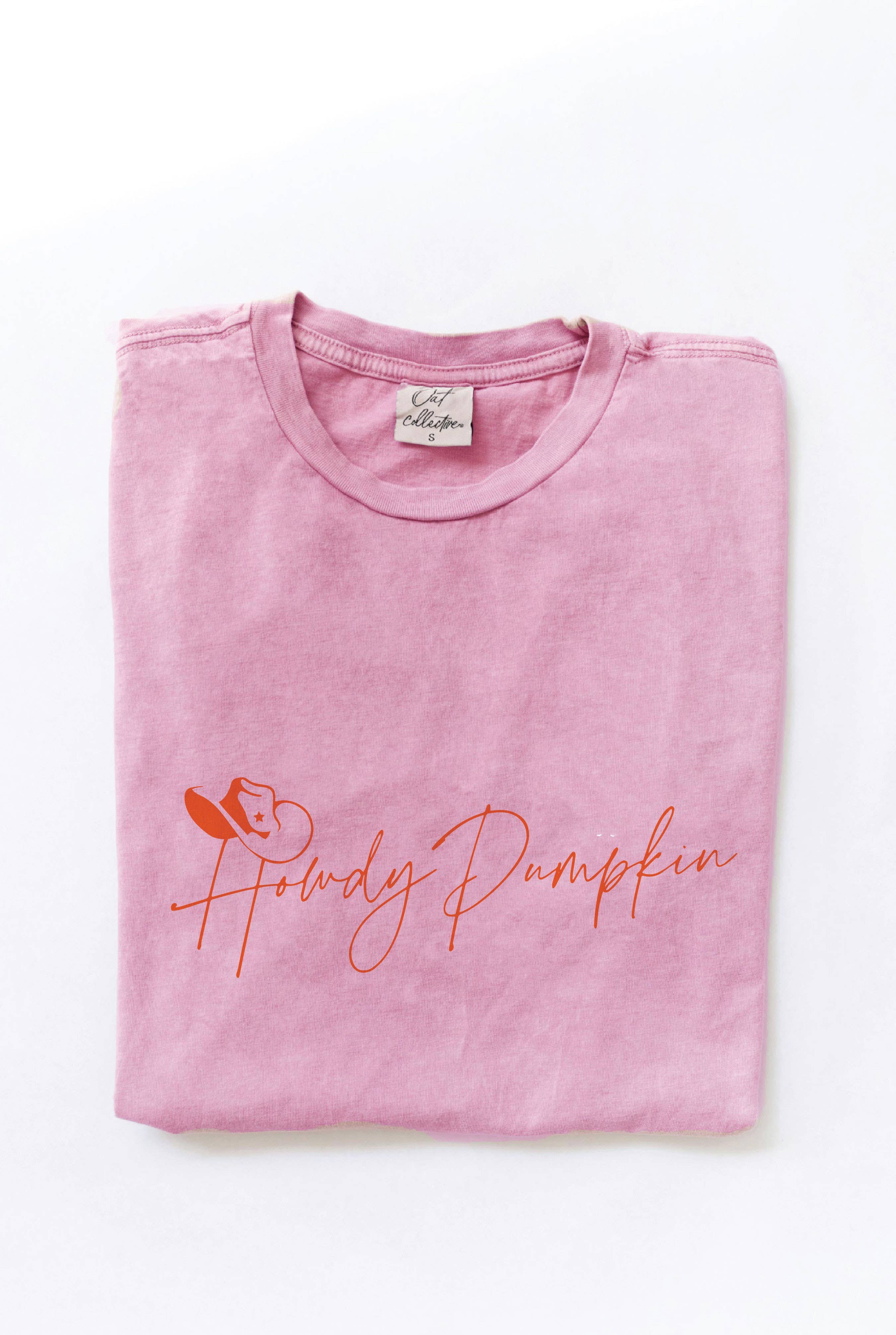 HOWDY PUMPKIN Mineral Washed Graphic Top