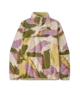Colorful abstract pattern fleece jacket for coastal outdoor adventures