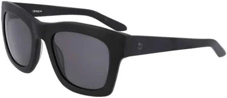Matte black square sunglasses with dark lenses, perfect for coastal adventures and outdoor lifestyle