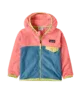 Color-block kids fleece jacket with hood, perfect for PNW outdoor adventures and coastal days