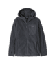 Dark gray hooded fleece jacket with front pocket, ideal for PNW outdoor adventures and coastal style.