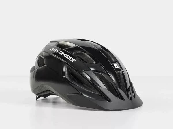 Bontrager black bike helmet for road or trail cycling adventures