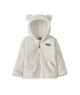 Cream fleece hoodie with bear ear hood, perfect for cozy PNW adventures and coastal style.